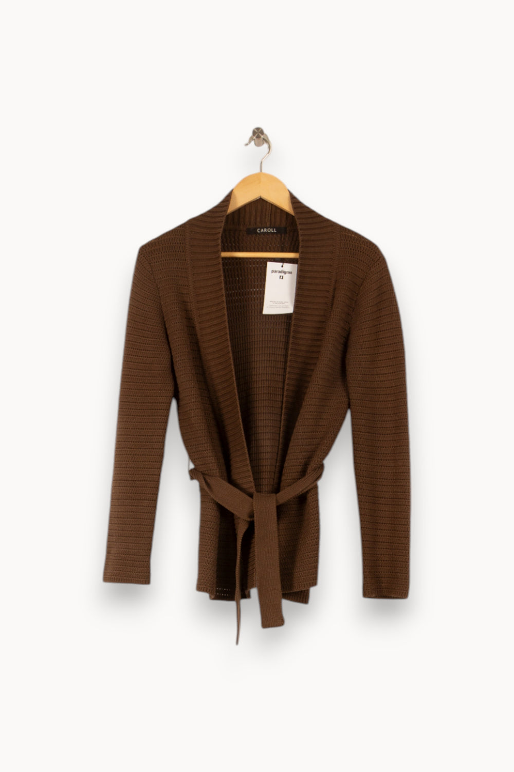 Cardigan Marron - Taille S/36 de la marque Caroll | PLYLP3 - Vendu par Paradigme - Image 2