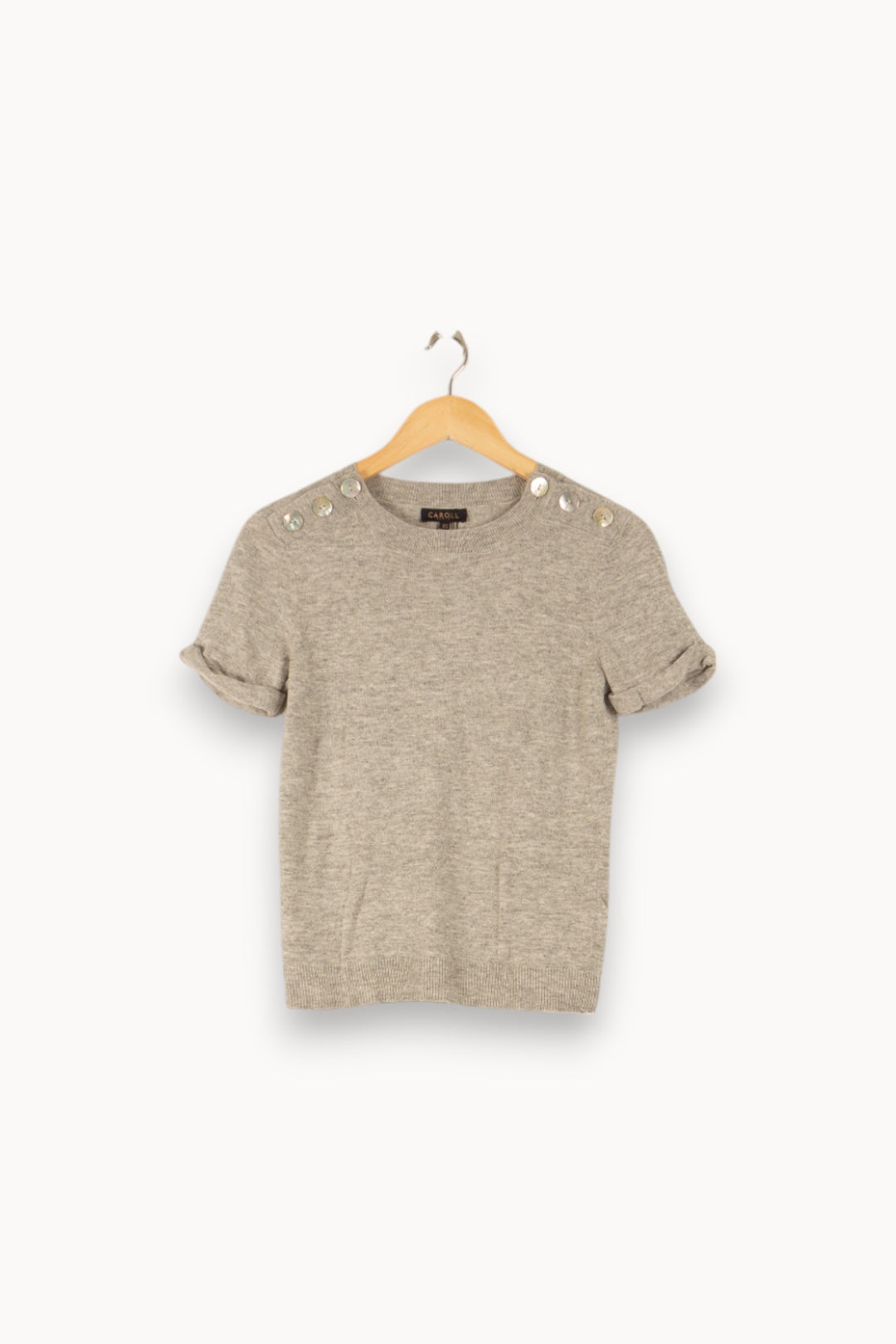 Pull Gris - Taille XS/34 de la marque Caroll | PLYLP5 - Vendu par Paradigme - Image 2