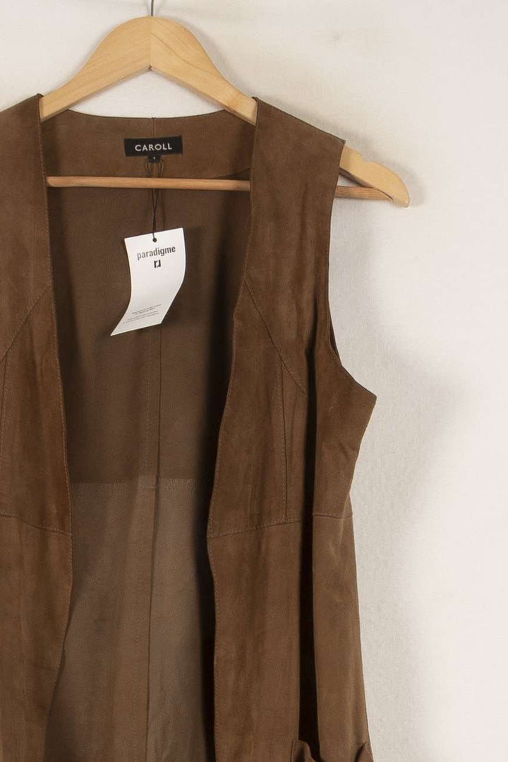 Gilet Sans Manches Marron - Taille S/36 de la marque Caroll | PLYMG2 - Vendu par Paradigme - Image 3