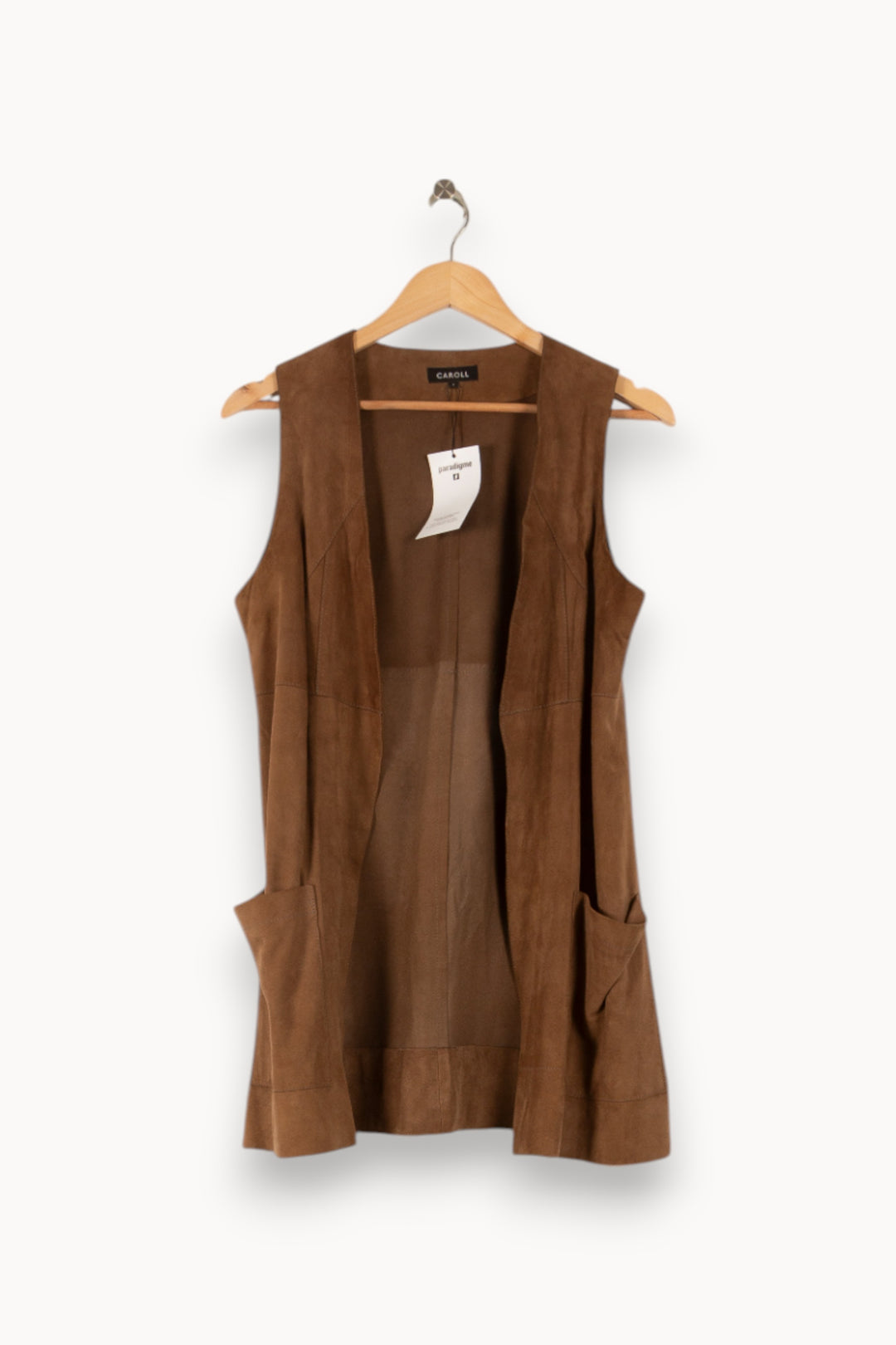 Gilet Sans Manches Marron - Taille S/36 de la marque Caroll | PLYMG2 - Vendu par Paradigme - Image 2