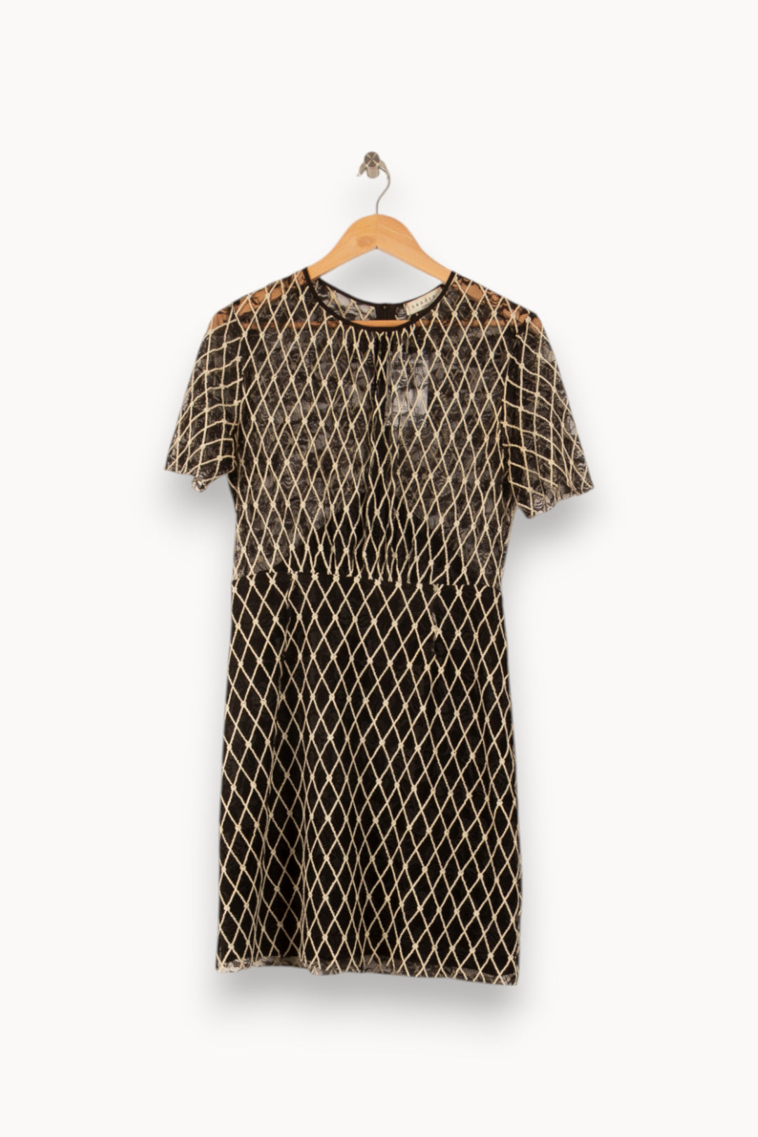 Robe Courte Noire et Blanche - Taille S/36 de la marque Sandro | PLYVB2 - Vendu par Paradigme - Image 2