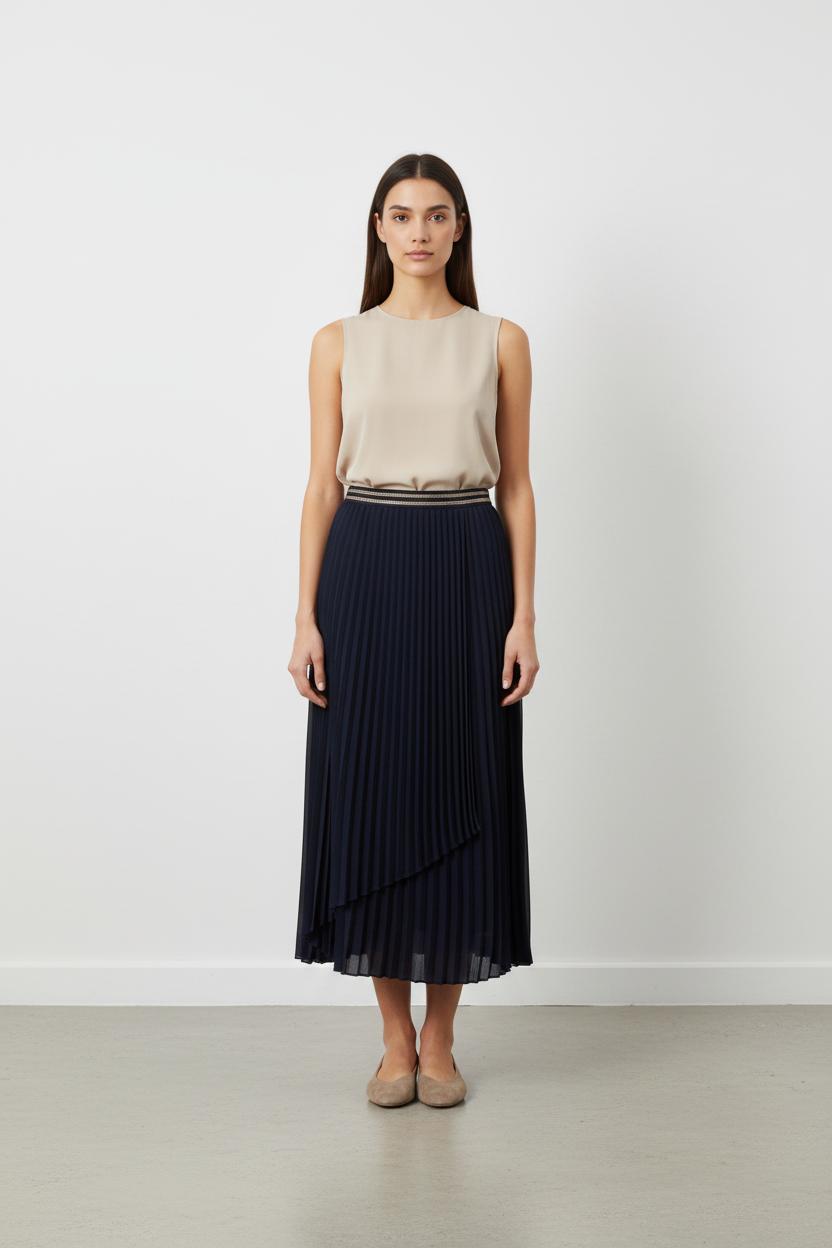 Jupe Plissée Bleue - Taille M/38