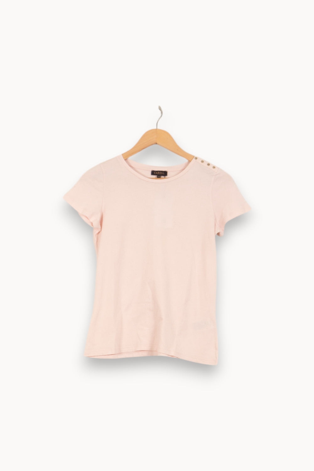 Tee-shirt Rose - Taille XS/34 de la marque Caroll | PLYVV2 - Vendu par Paradigme - Image 2