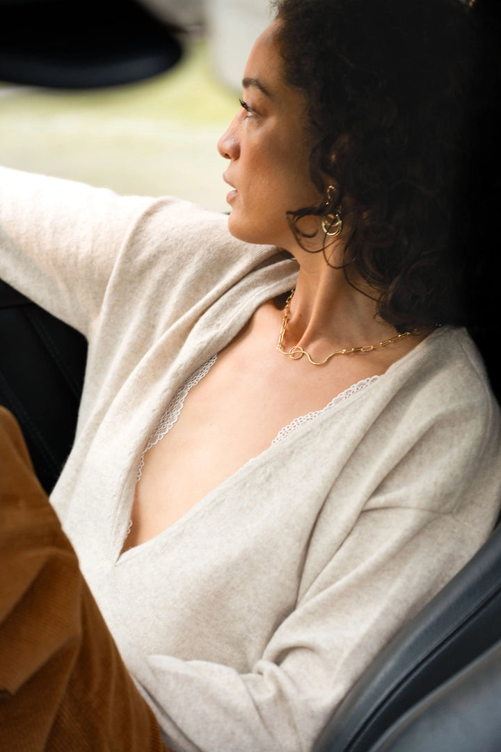 Pull en cachemire réversible - Taille M/38