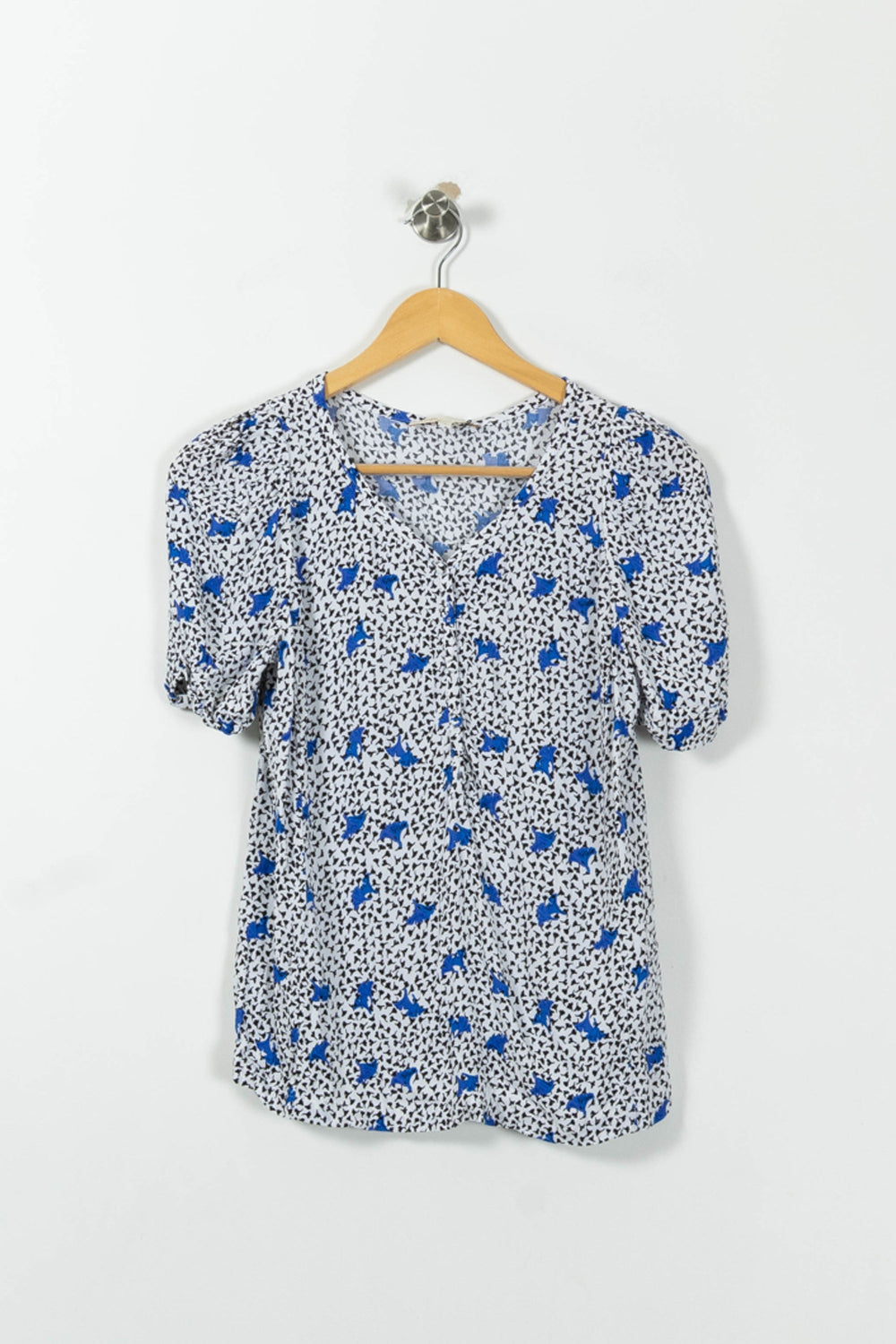 Blouse Blanche et Bleue - Taille M/38 de la marque Maje | RVLI0011 - Vendu par Paradigme - Image 2