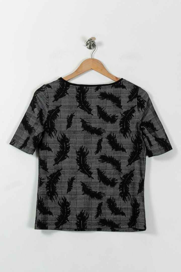 Tee-shirt Noir et Gris - Taille S/36 de la marque Maison 123 | RVLI0036 - Vendu par Paradigme - Image 4