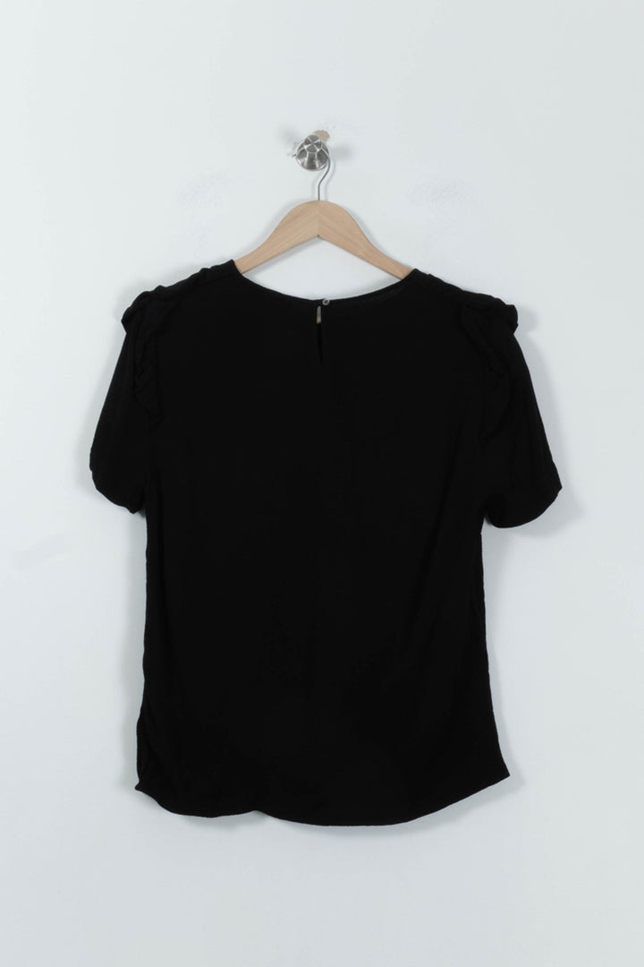 Blouse Noire - Taille L/40 de la marque Sandro | RVLI0038 - Vendu par Paradigme - Image 4