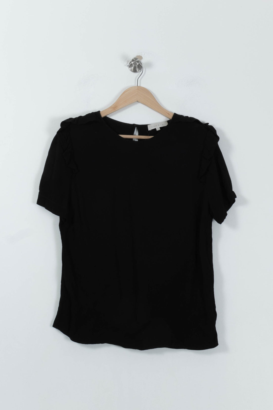 Blouse Noire - Taille L/40 de la marque Sandro | RVLI0038 - Vendu par Paradigme - Image 2