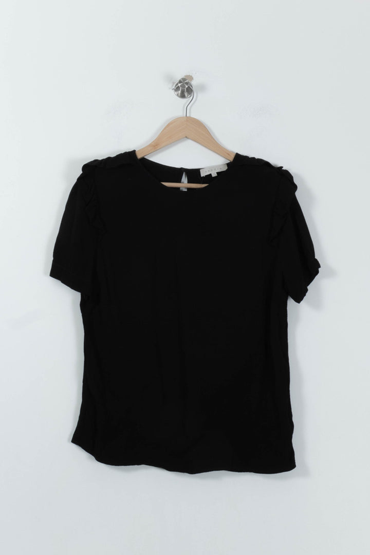 Blouse Noire - Taille L/40 de la marque Sandro | RVLI0038 - Vendu par Paradigme - Image 2