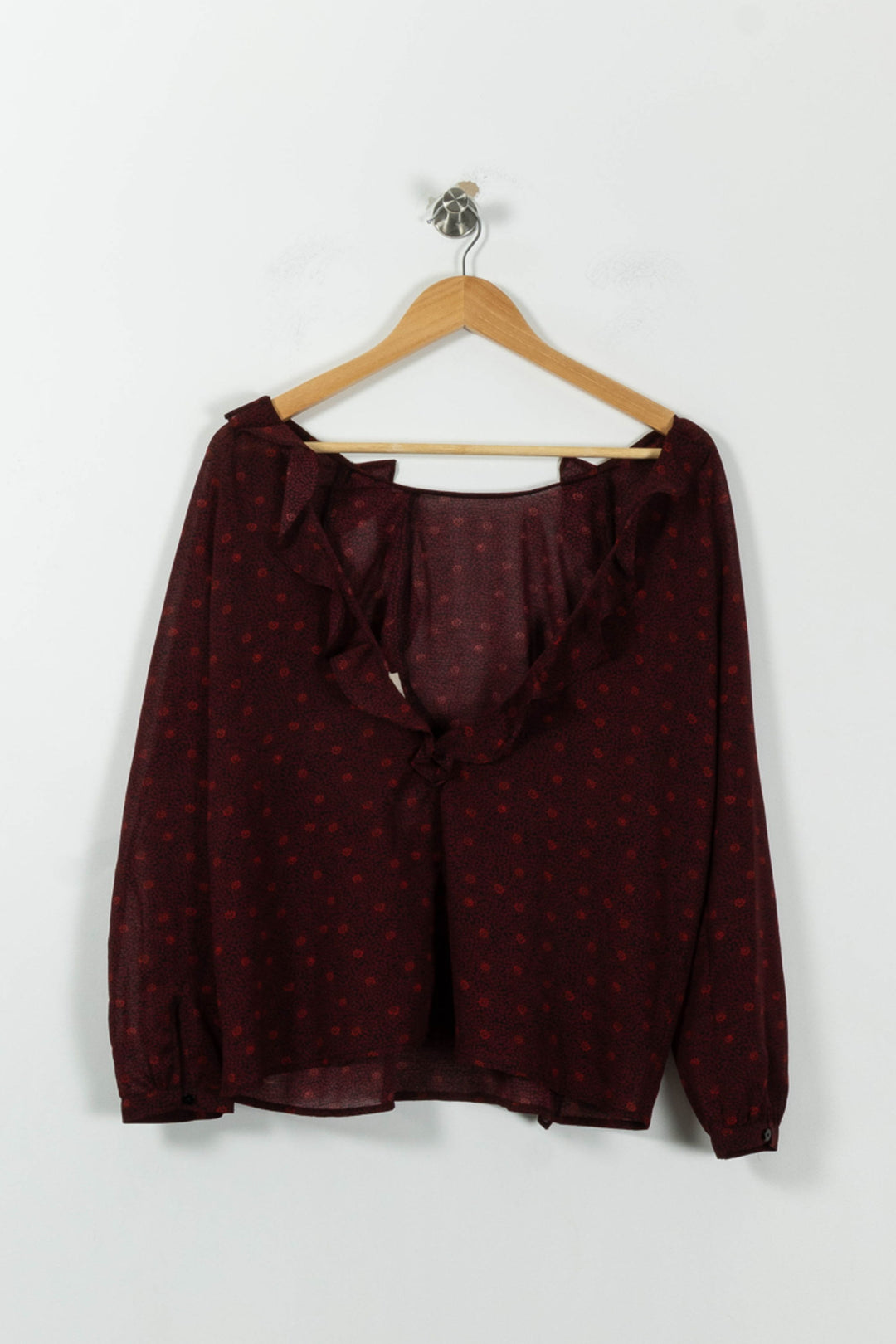 Blouse Bordeaux - Taille L/40 de la marque ba&sh | RVLI0040 - Vendu par Paradigme - Image 4