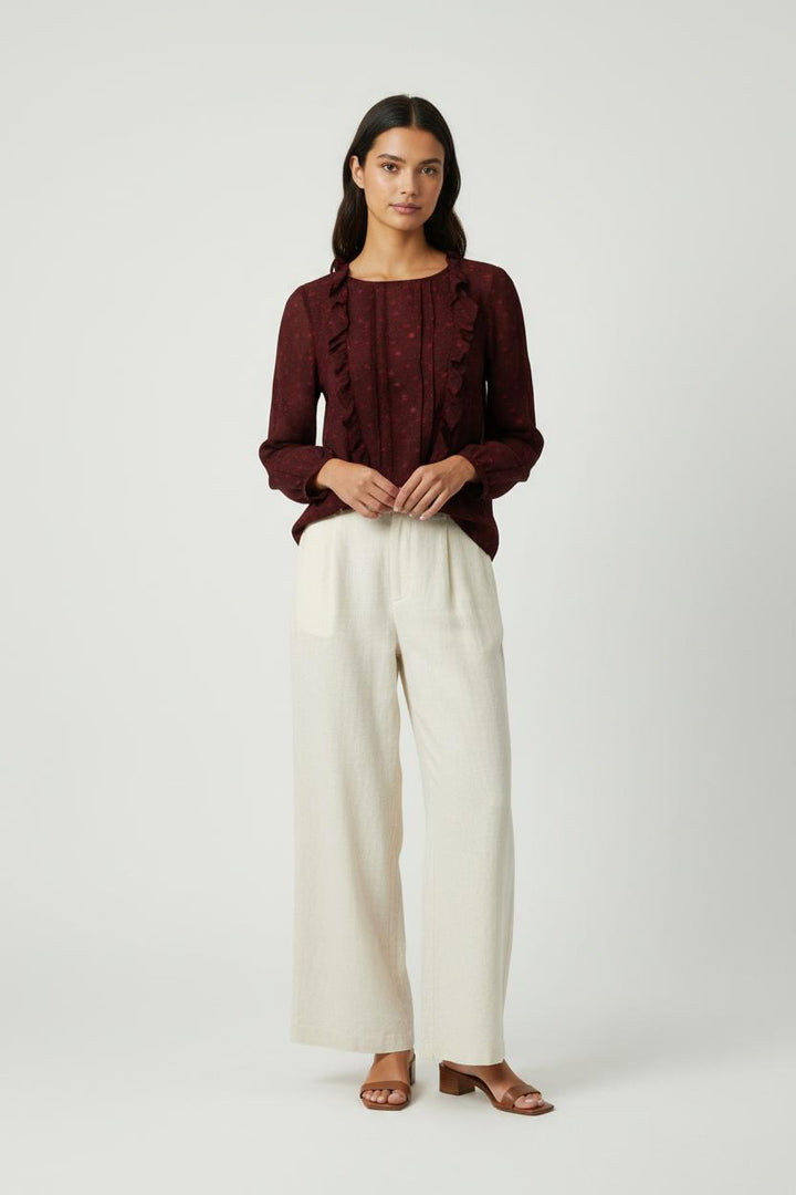 Blouse Bordeaux - Taille L/40 de la marque ba&sh | RVLI0040 - Vendu par Paradigme - Image 1