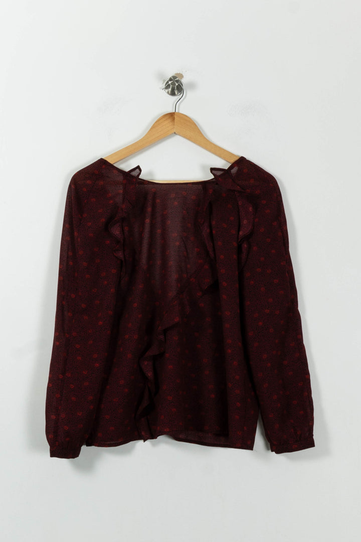 Blouse Bordeaux - Taille L/40 de la marque ba&sh | RVLI0040 - Vendu par Paradigme - Image 2