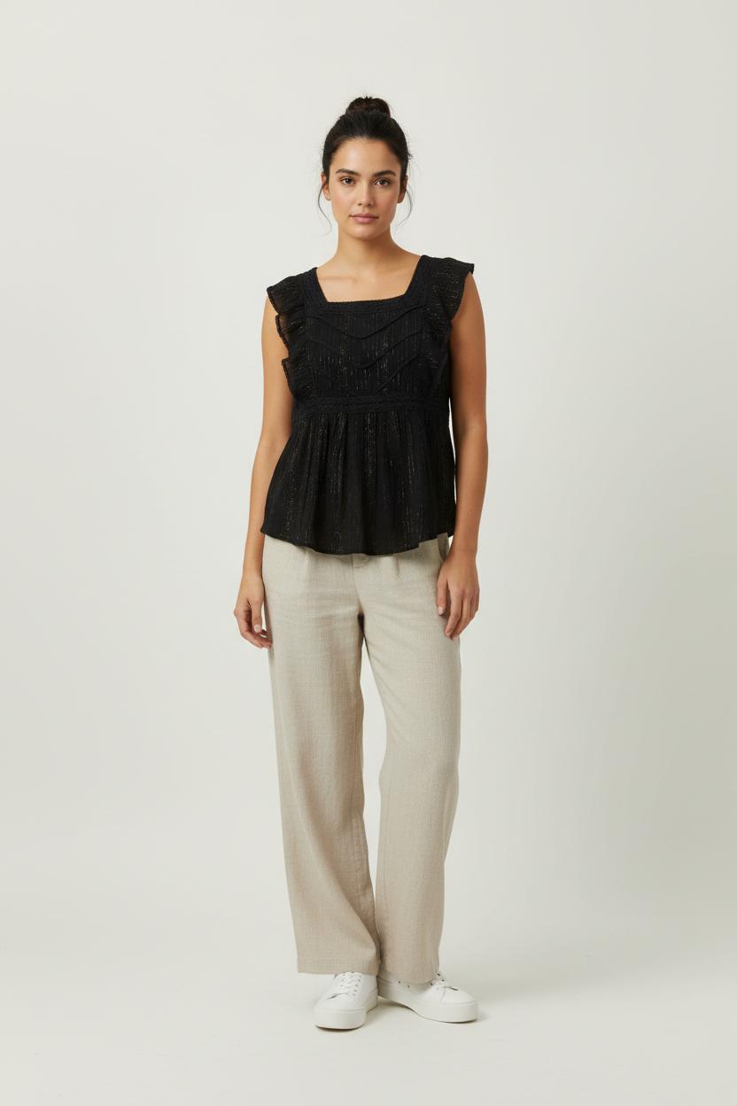 Blouse Noire et Dorée - Taille L/40 de la marque Soeur | RVLI0041 - Vendu par Paradigme - Image 1