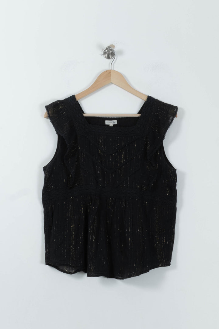 Blouse Noire et Dorée - Taille L/40 de la marque Soeur | RVLI0041 - Vendu par Paradigme - Image 2