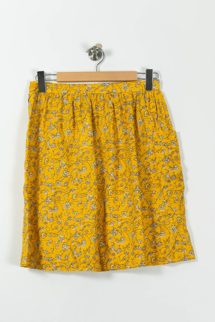 Jupe Courte Jaune et Blanche - Taille M/38 de la marque Comptoir des Cotonniers | RVLI0089 - Vendu par Paradigme - Image 4