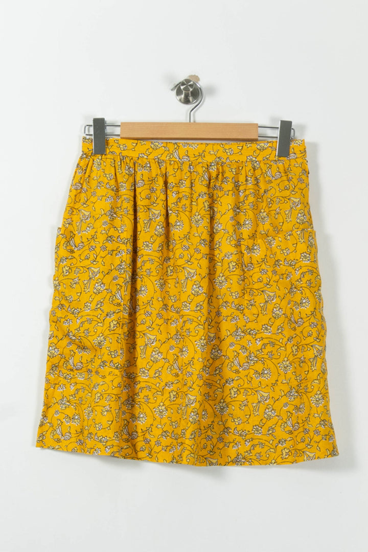 Jupe Courte Jaune et Blanche - Taille M/38 de la marque Comptoir des Cotonniers | RVLI0089 - Vendu par Paradigme - Image 2