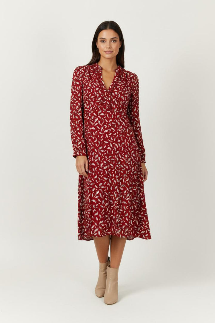 Robe longue rouge et blanche - Taille L/40 de la marque Comptoir des Cotonniers | RVLI0090 - Vendu par Paradigme - Image 1