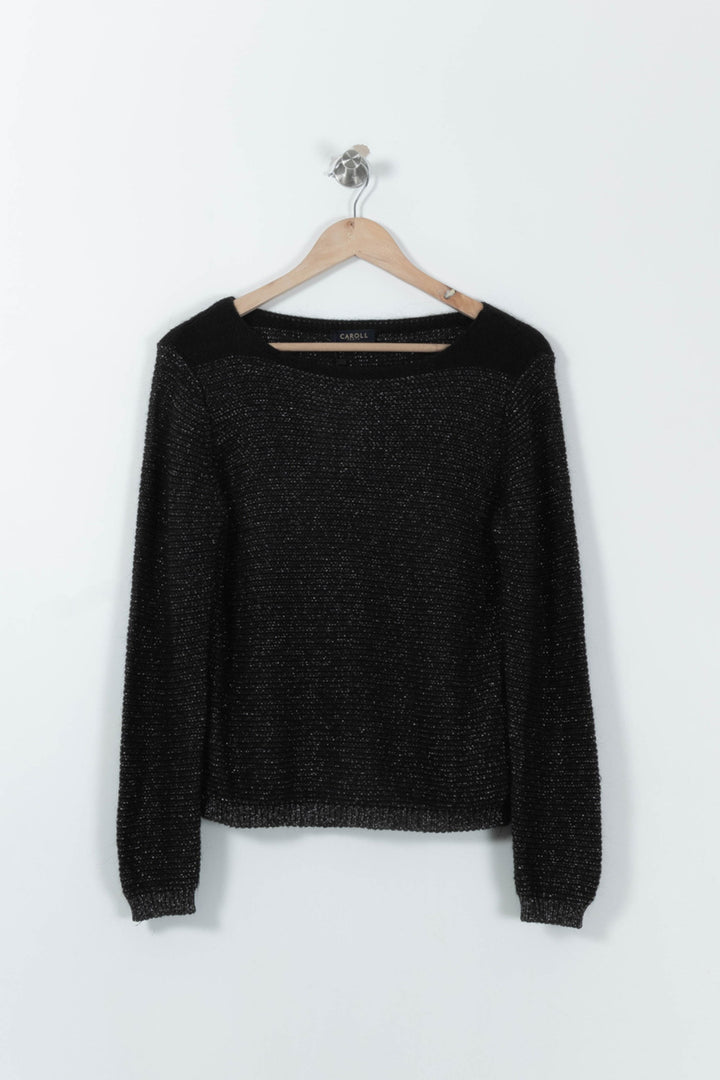 Pull Noir - Taille S/36 de la marque Caroll | RVLI0126 - Vendu par Paradigme - Image 2