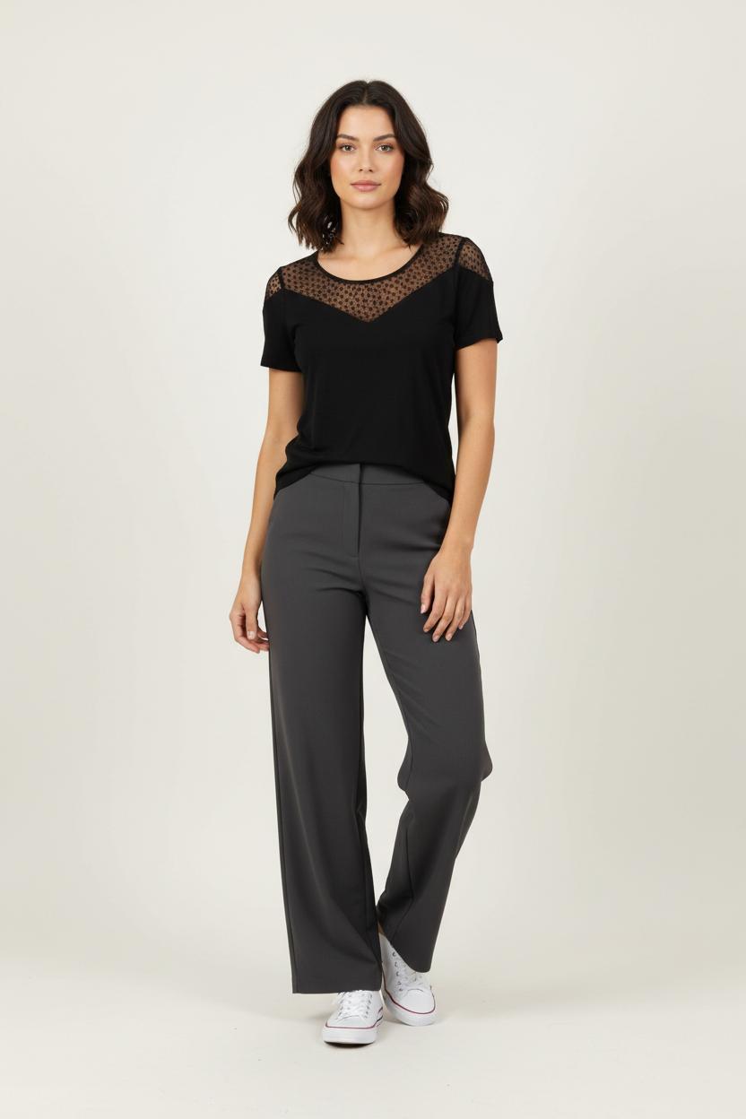 T-shirt Noir - Taille XS/34 de la marque IKKS | RVLI0160 - Vendu par Paradigme - Image 1