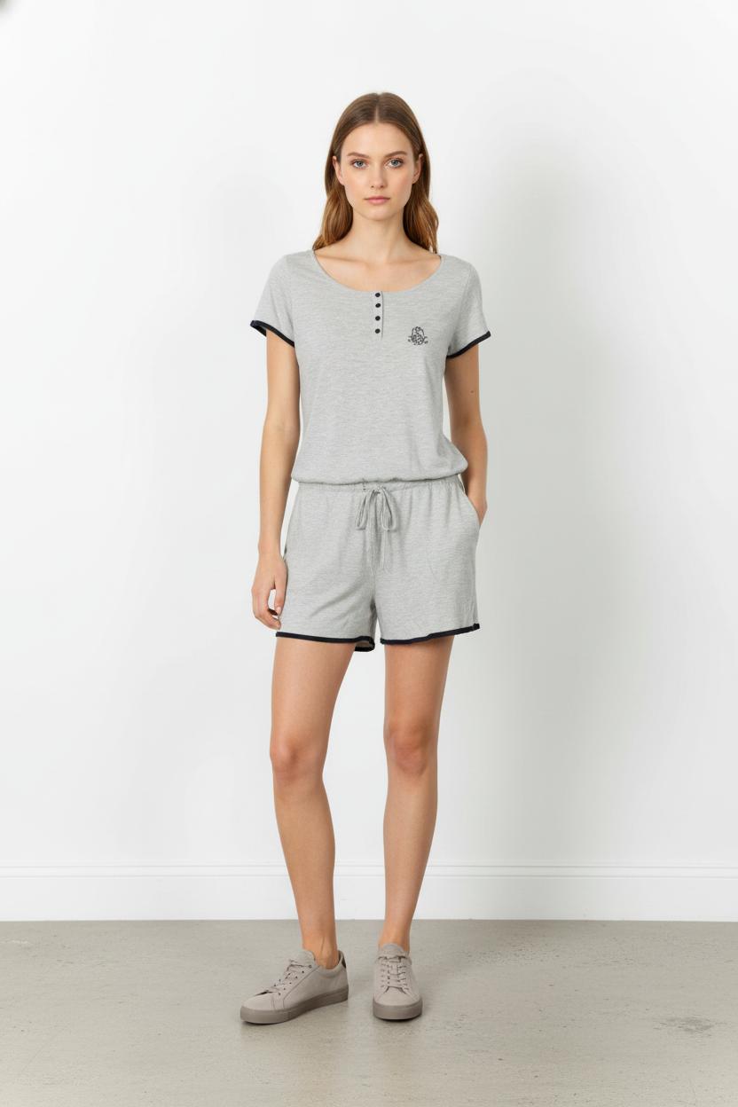 Combishort Gris et Noir - Taille S/36 de la marque Sandro | RVLI0165 - Vendu par Paradigme - Image 1