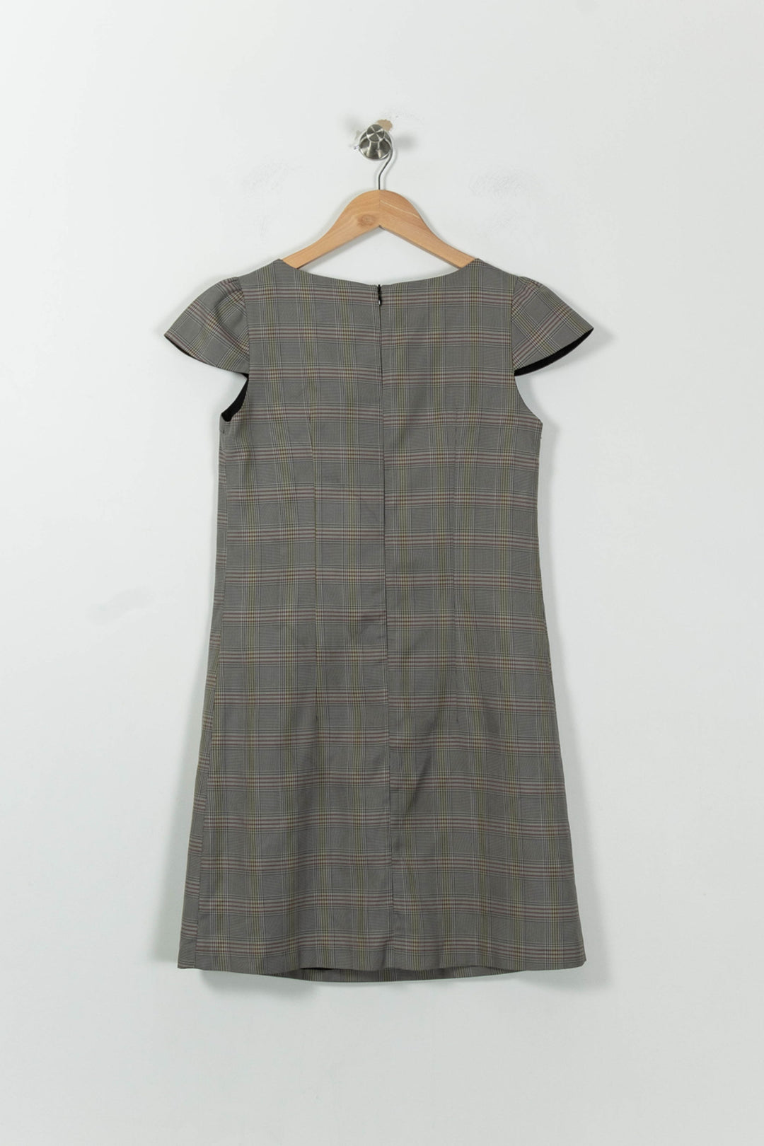 Robe droite grise à carreaux - Taille S/36 de la marque Tara Jarmon | RVLI0171 - Vendu par Paradigme - Image 4