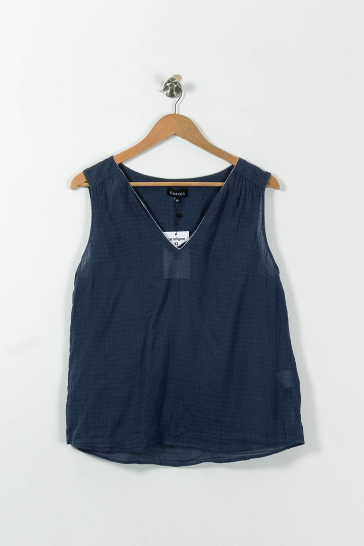 Blouse Sans Manches Bleue - Taille XXL/44 de la marque Caroll | RVLI0193 - Vendu par Paradigme - Image 2