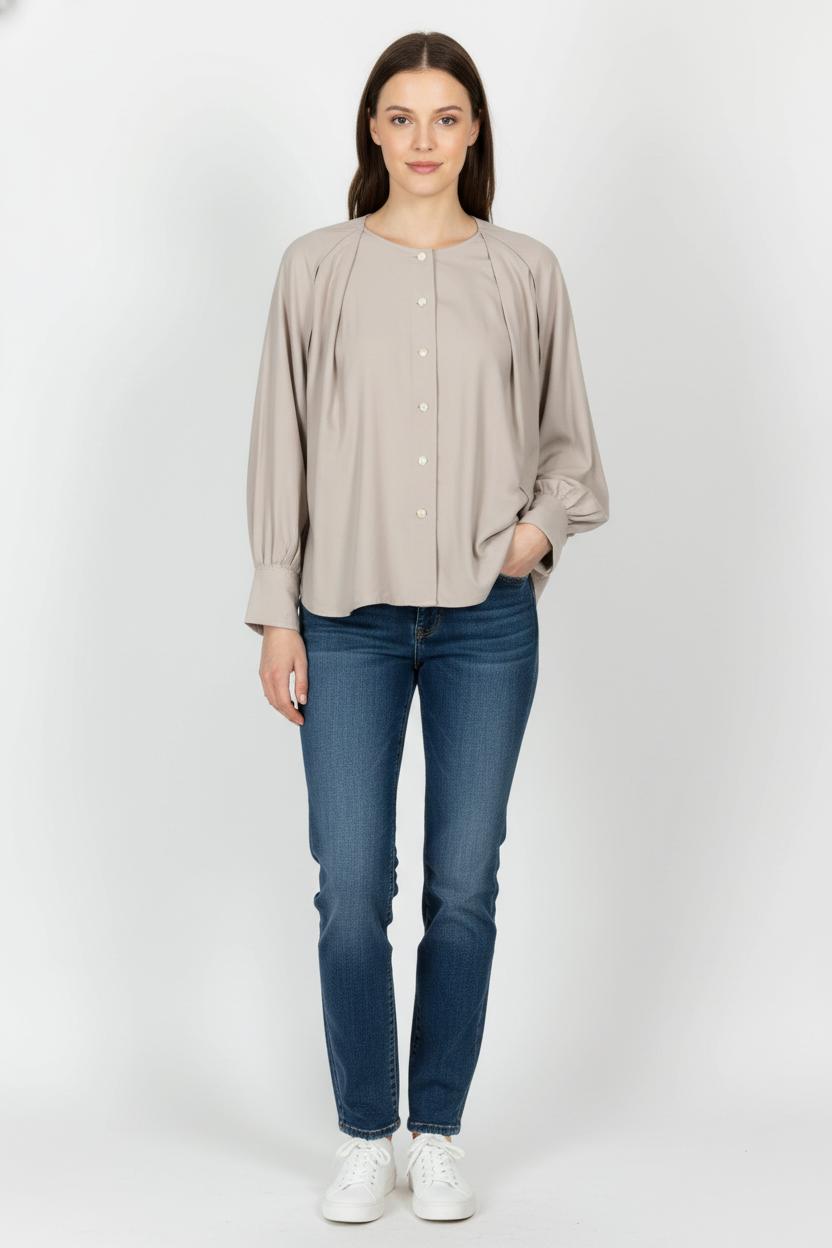 Chemise Beige - Taille XL/42 de la marque Max Mara | RVLI0286 - Vendu par Paradigme - Image 1
