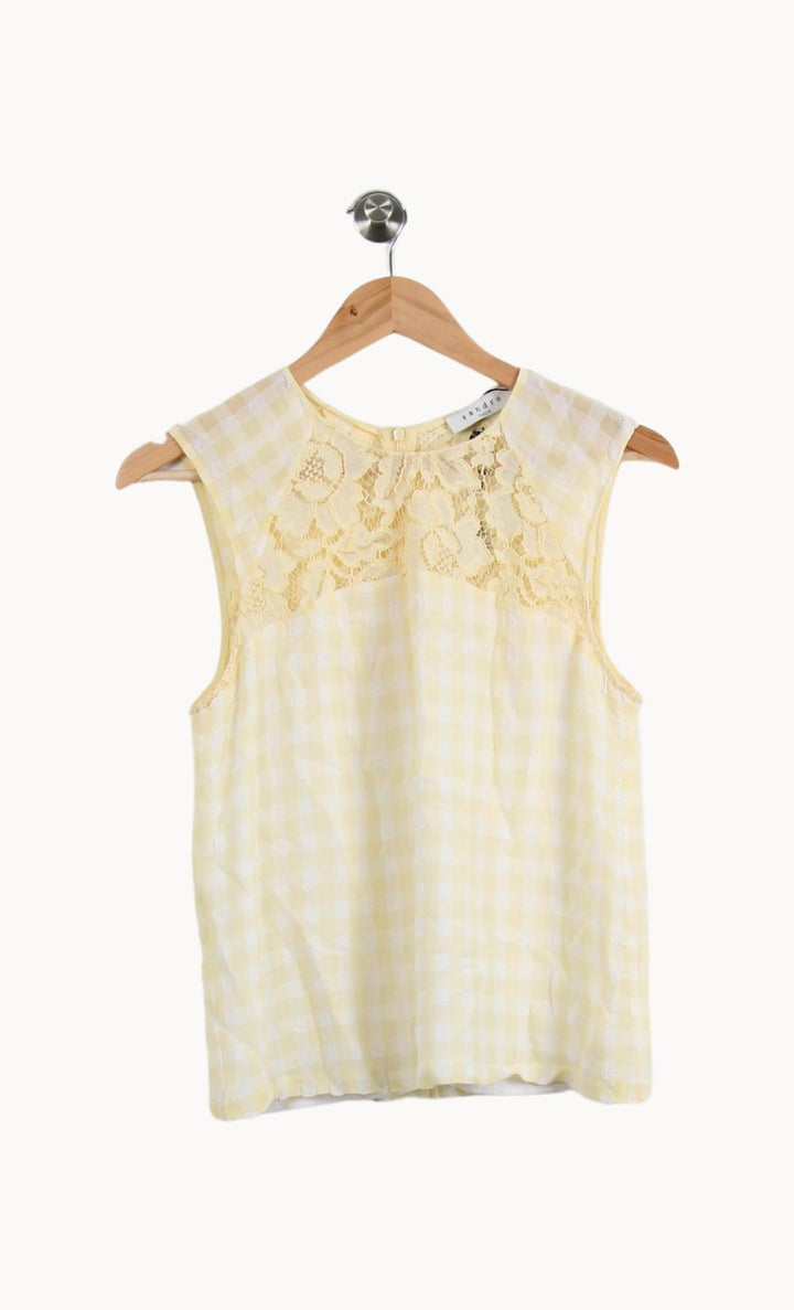 Débardeur Jaune et Blanc - Taille S/36 de la marque Sandro | RVLI0343 - Vendu par Paradigme - Image 2
