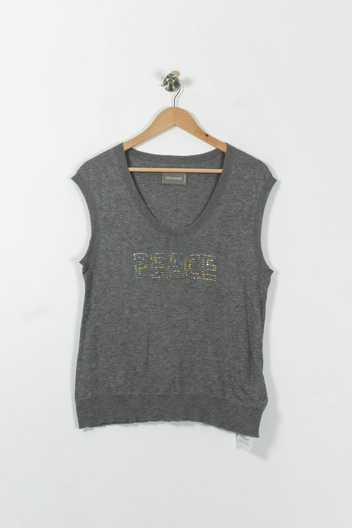 Débardeur Gris - Taille S/36 de la marque Zadig&Voltaire | RVLI0635 - Vendu par Paradigme - Image 2