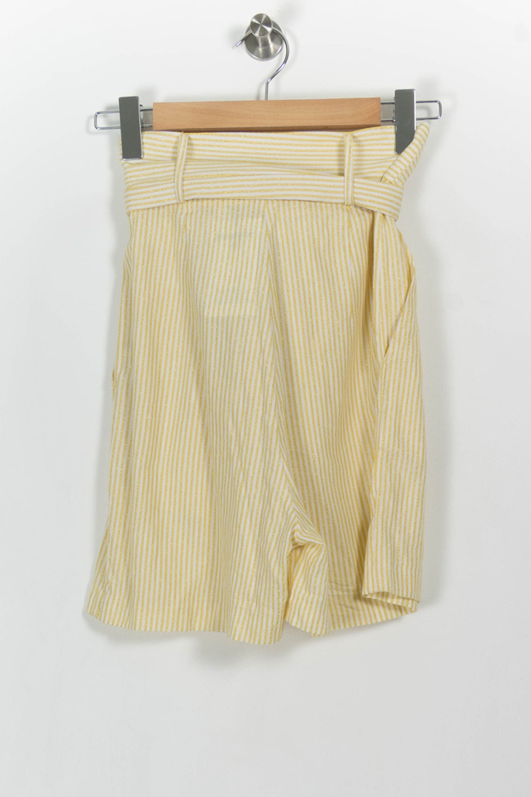 Short Rayé Jaune et Blanc - Taille XS/34 de la marque Parisienne et Alors | RVLI0723 - Vendu par Paradigme - Image 4