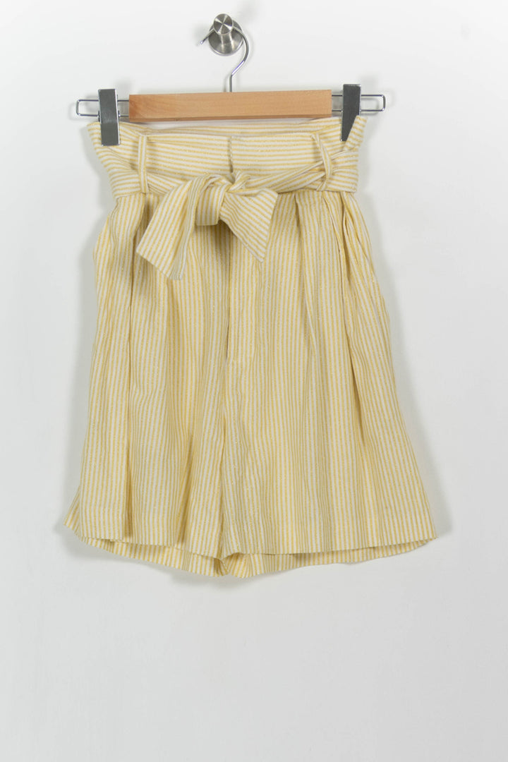 Short Rayé Jaune et Blanc - Taille XS/34 de la marque Parisienne et Alors | RVLI0723 - Vendu par Paradigme - Image 2