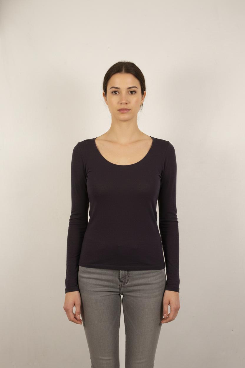 T-shirt Manches Longues Bleu - Taille M/38