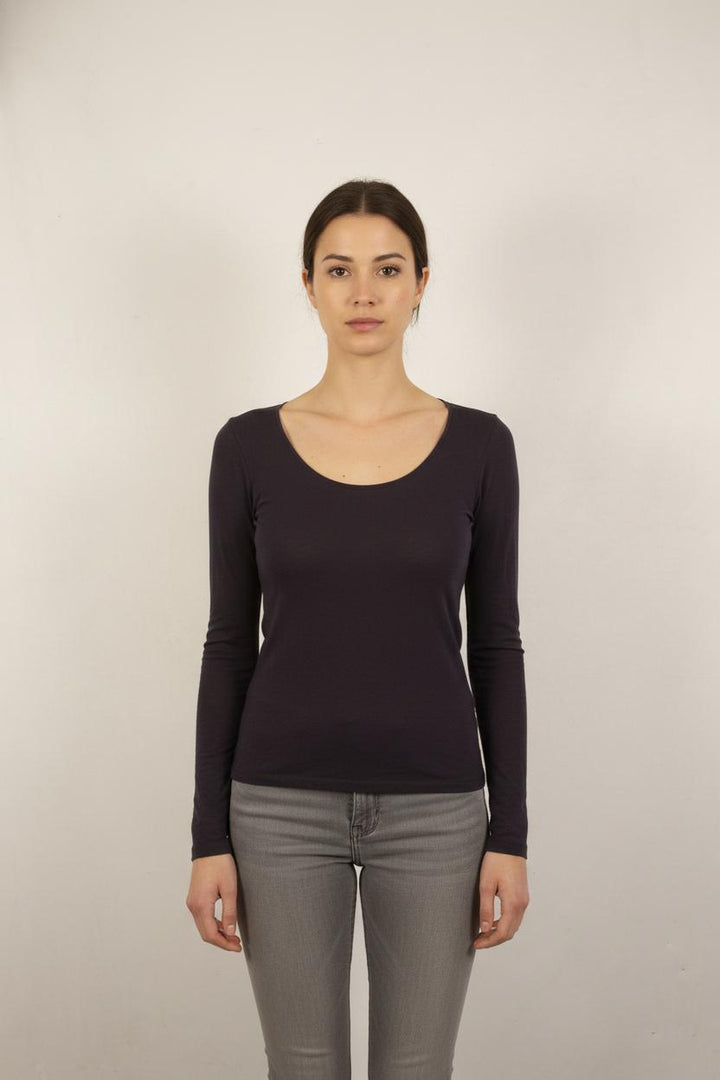 T-shirt Manches Longues Bleu - Taille M/38