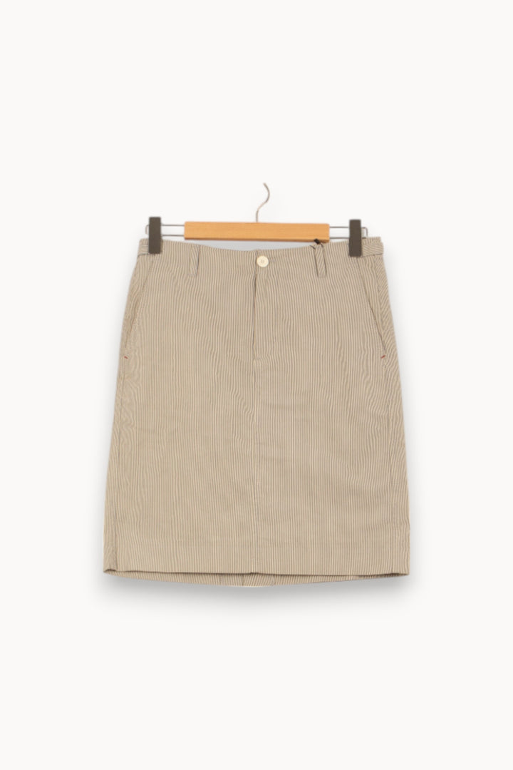 Jupe Courte Blanche et Beige - Taille T.U. de la marque Ines de la Fressange Paris | RVLI0814 - Vendu par Paradigme - Image 2