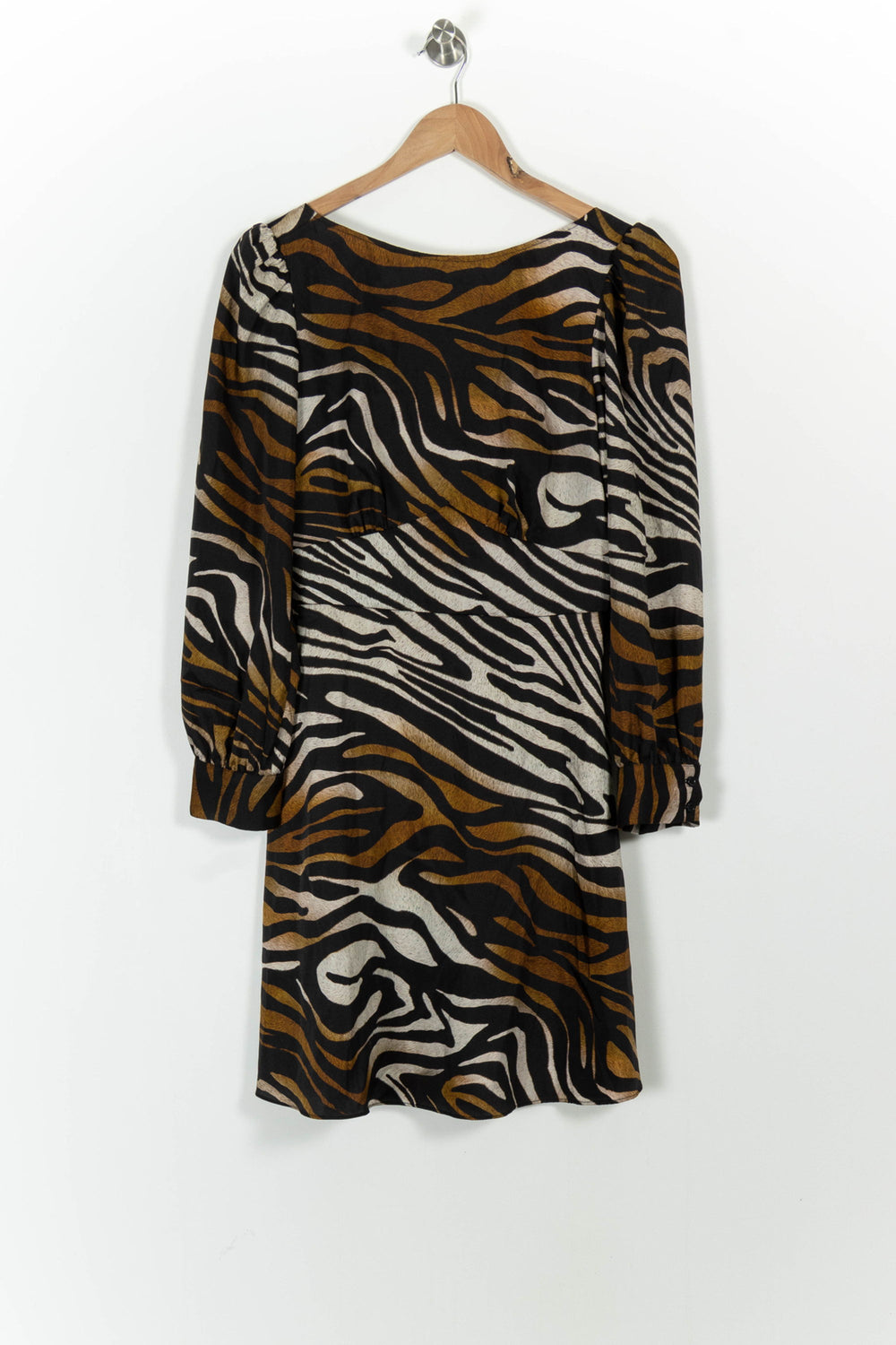 Robe Courte Noire et Marron - Taille S/36 de la marque Tara Jarmon | RVLI0905 - Vendu par Paradigme - Image 2