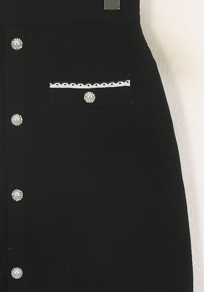 Jupe Courte Noire et Blanche - Taille S/36 de la marque Maje | RVLI0944 - Vendu par Paradigme - Image 3