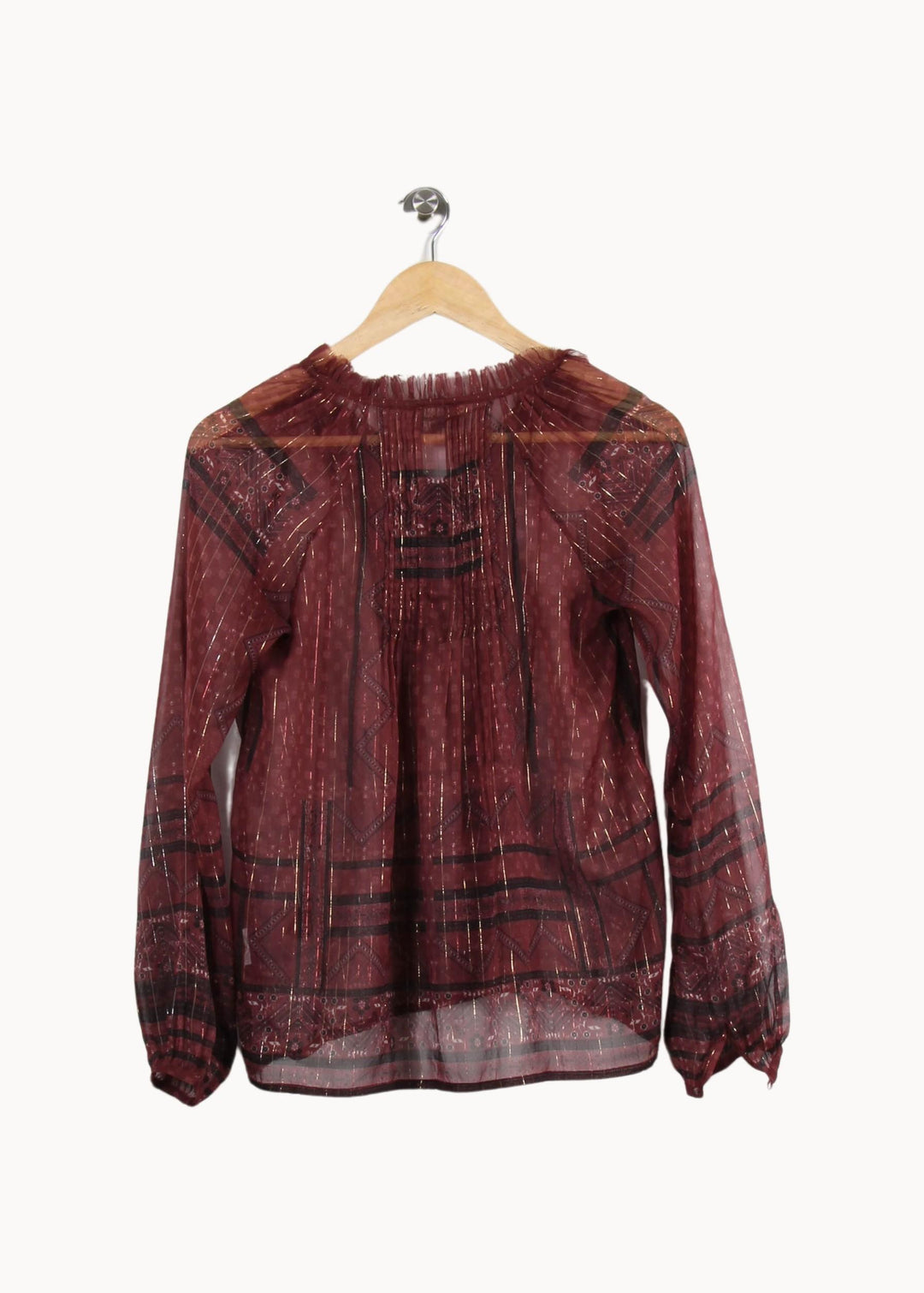 Blouse Bordeaux - Taille S/36 de la marque Bérénice | RVLI0945 - Vendu par Paradigme - Image 4
