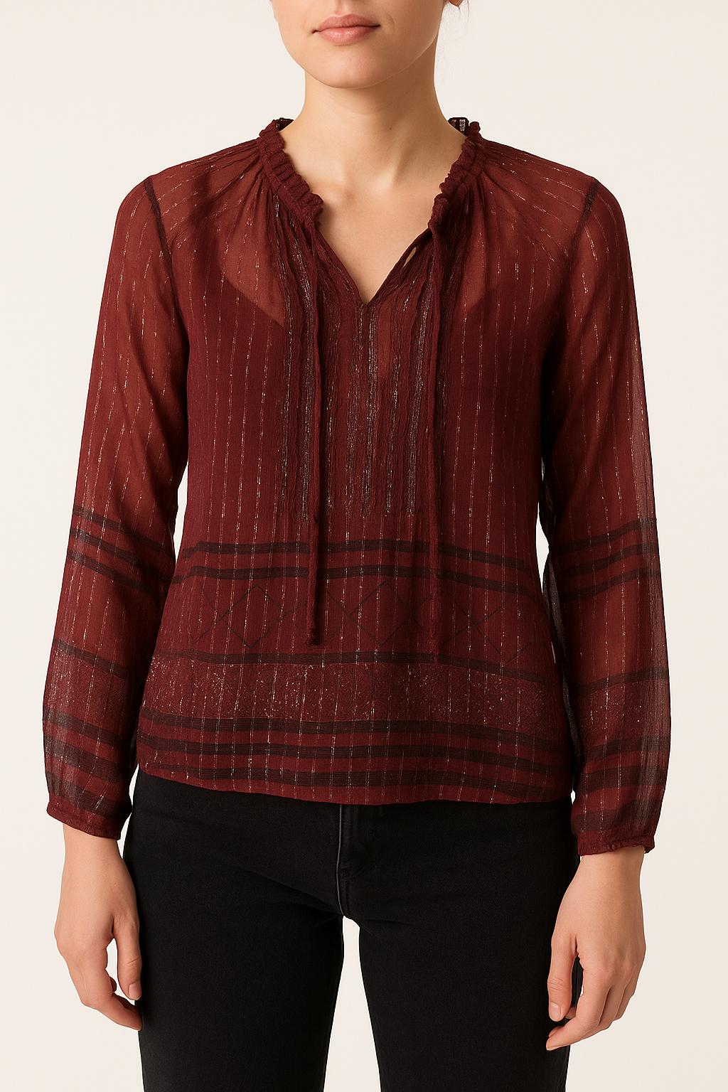 Blouse Bordeaux - Taille S/36 de la marque Bérénice | RVLI0945 - Vendu par Paradigme - Image 1