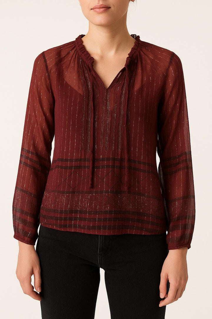 Blouse Bordeaux - Taille S/36 de la marque Bérénice | RVLI0945 - Vendu par Paradigme - Image 1