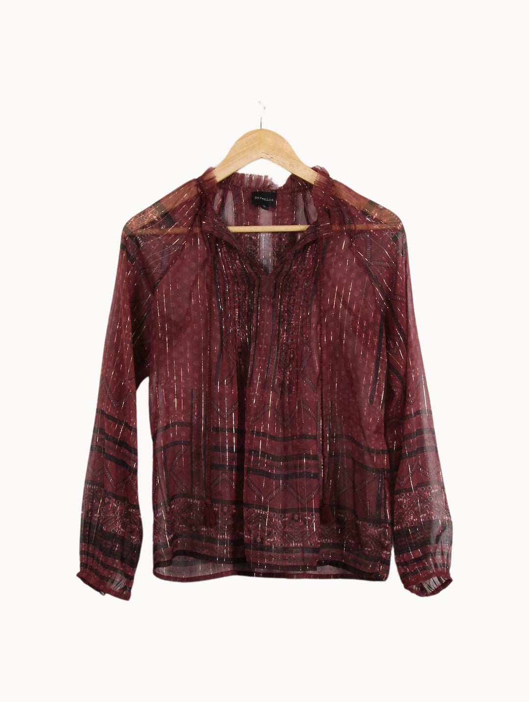 Blouse Bordeaux - Taille S/36 de la marque Bérénice | RVLI0945 - Vendu par Paradigme - Image 2