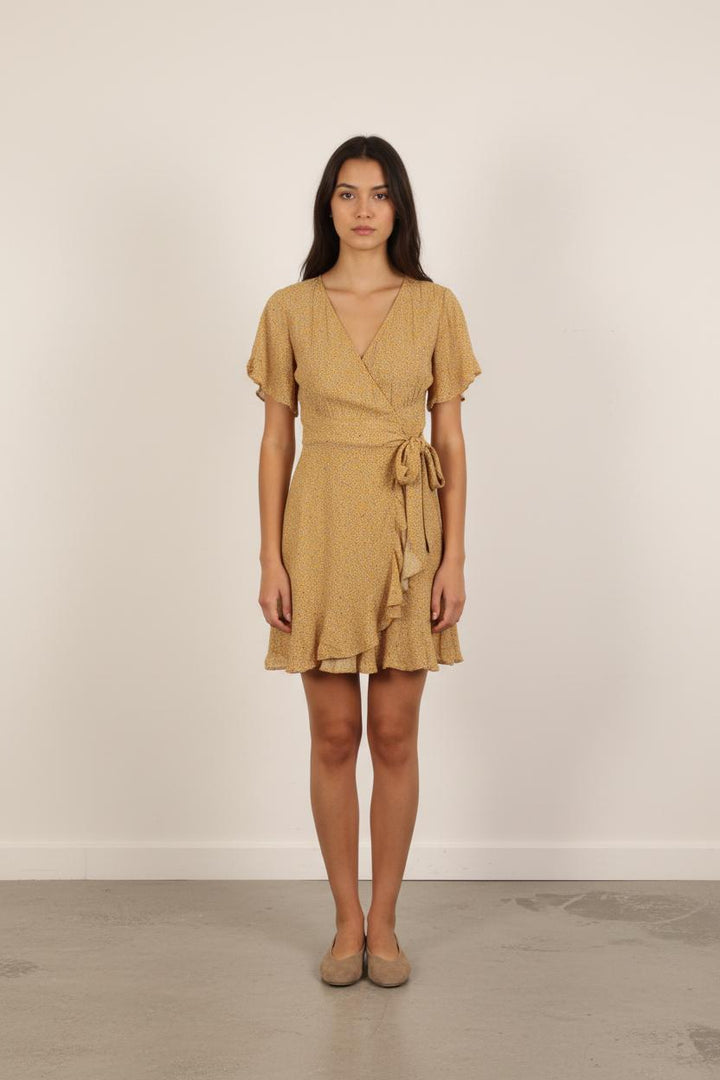 Robe Portefeuille Jaune - Taille S/36