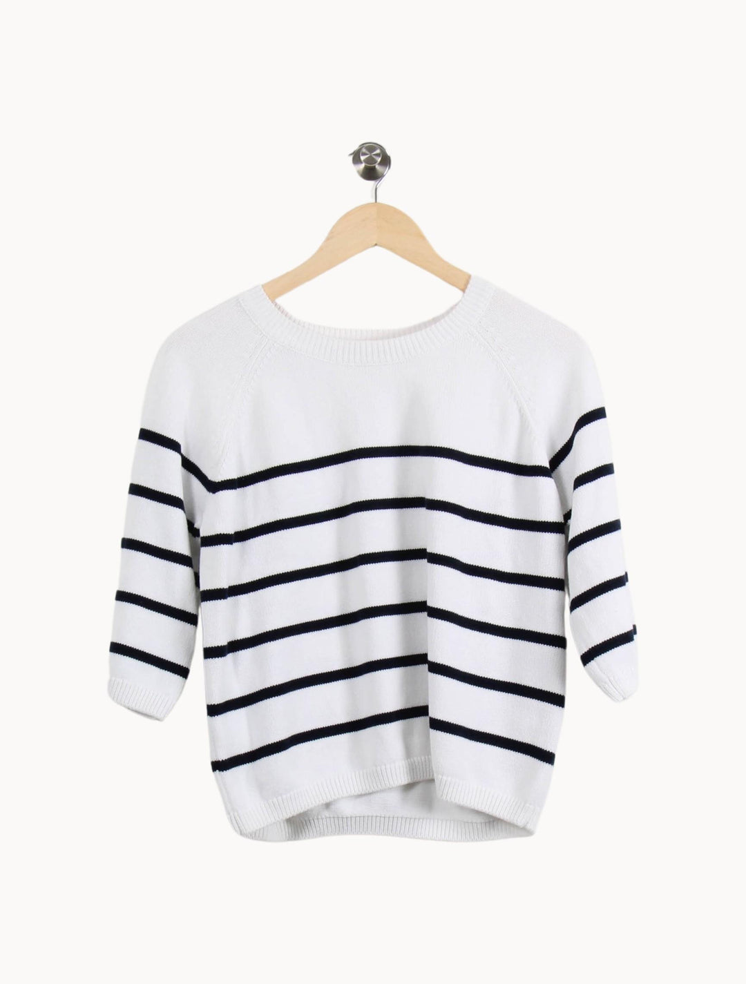 Pull Blanc et Bleu - Taille M/38 de la marque Sud express | RVLI0987 - Vendu par Paradigme - Image 2