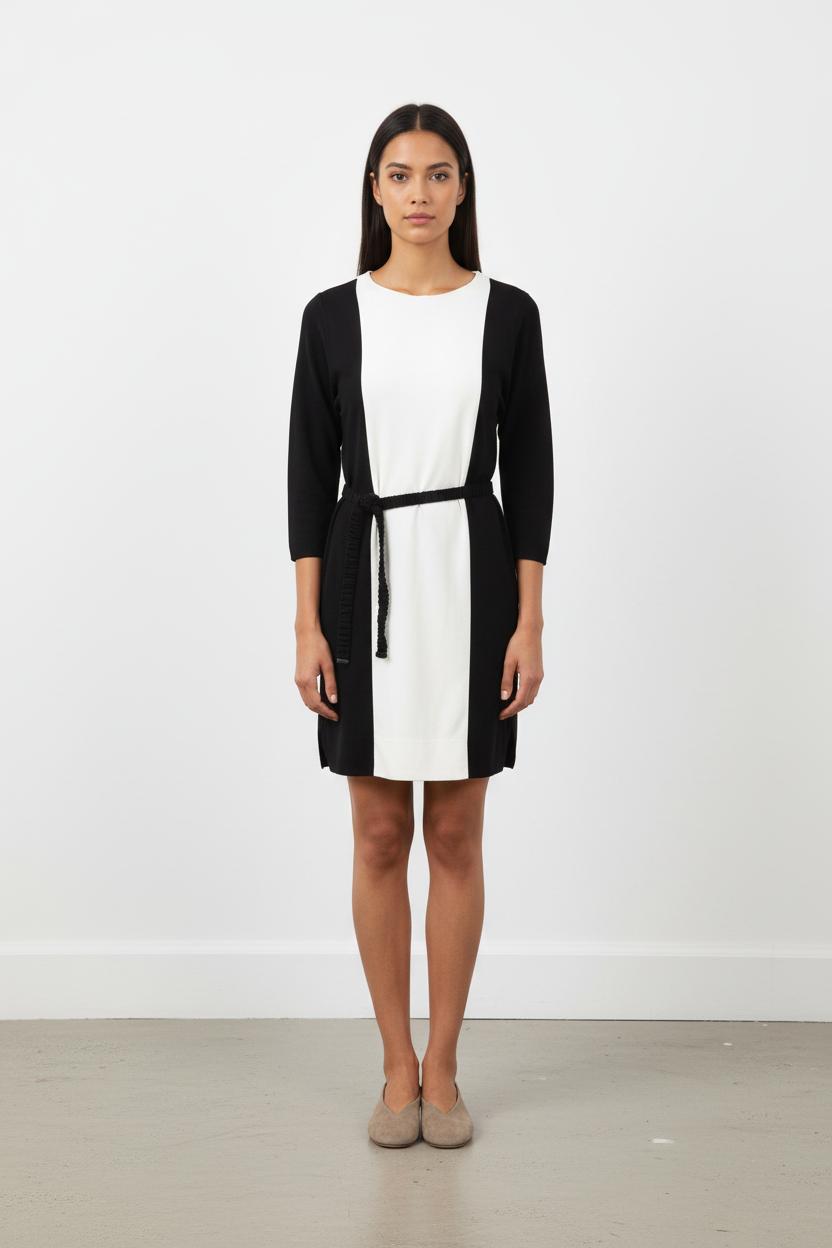 Robe Courte Noire et Blanche - Taille S/36