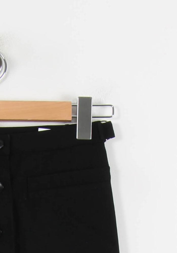 Jupe Boutonnée Noire - Taille S/36 de la marque Agnès b. | RVLI1014 - Vendu par Paradigme - Image 3