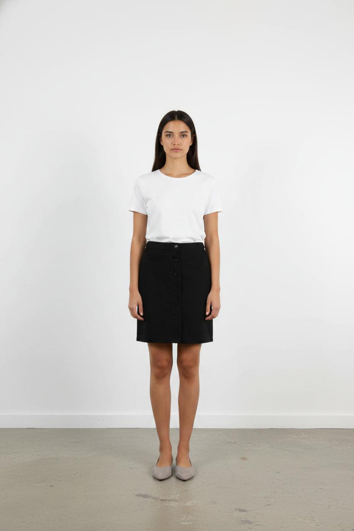 Jupe Boutonnée Noire - Taille S/36