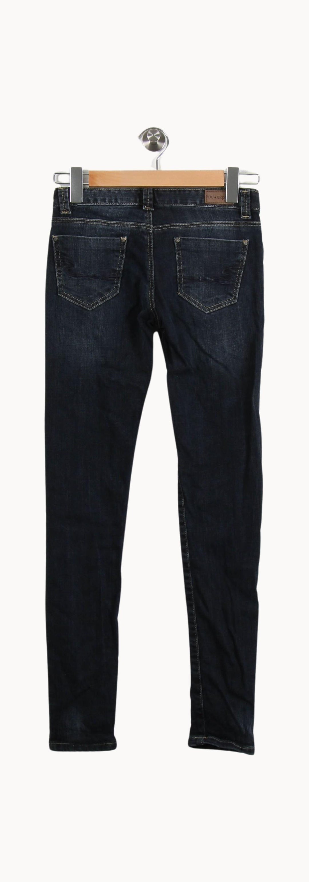 Jean Bleu Foncé - Taille XS/34 de la marque Sud express | RVLI1015 - Vendu par Paradigme - Image 4