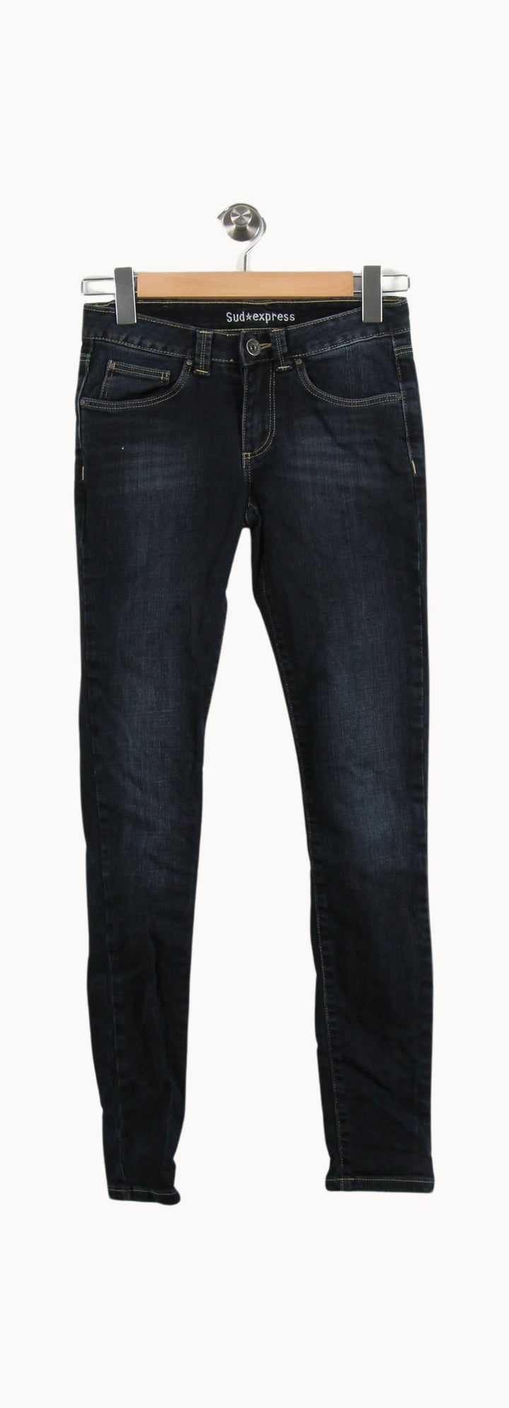 Jean Bleu Foncé - Taille XS/34 de la marque Sud express | RVLI1015 - Vendu par Paradigme - Image 2