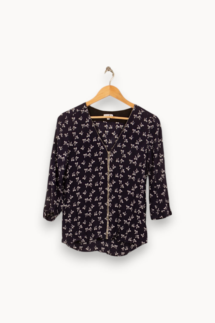 Blouse Bleue - Taille S/36 de la marque Claudie Pierlot | RVLI1017 - Vendu par Paradigme - Image 2