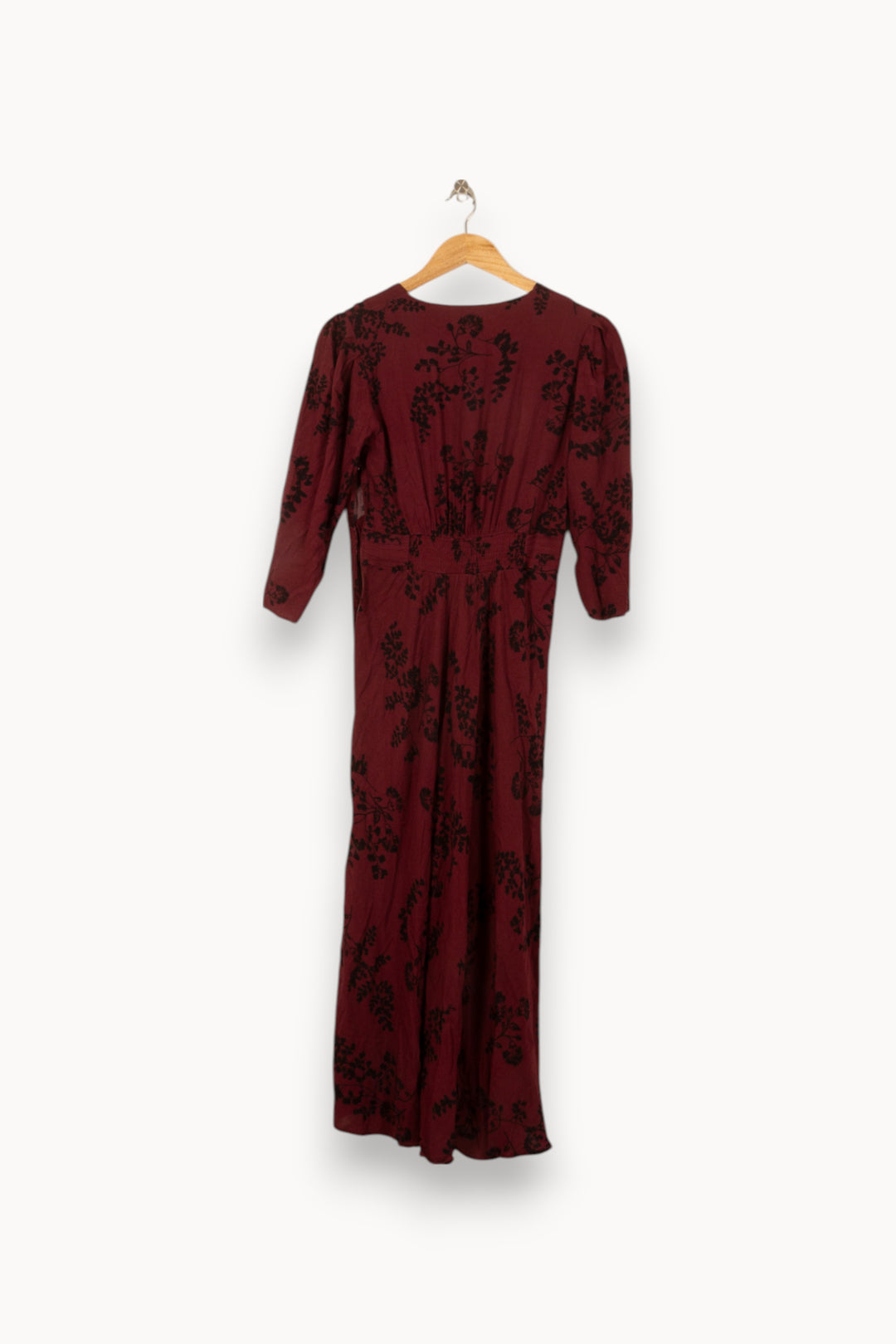 Robe Longue Bordeaux et Noire - Taille S/36 de la marque ba&sh | RVLI1037 - Vendu par Paradigme - Image 4