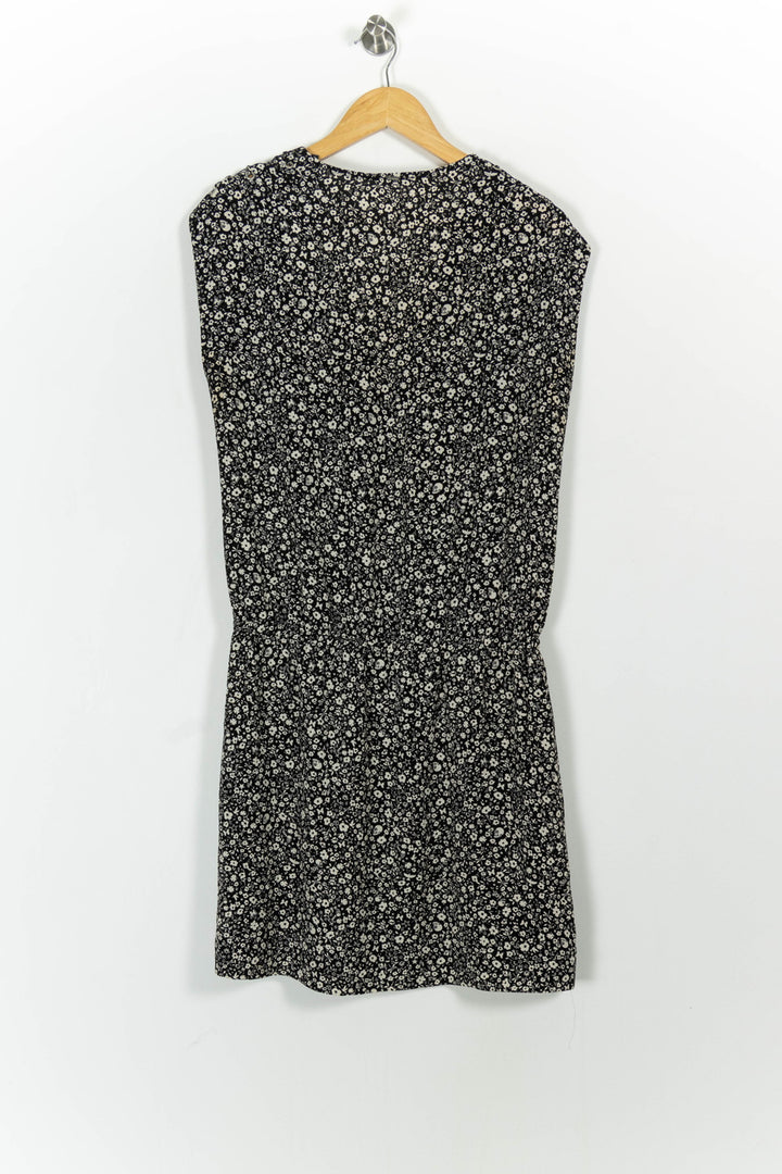Robe Fleurie Noire et Blanche - Taille L/40 de la marque IKKS | RVLI1042 - Vendu par Paradigme - Image 4